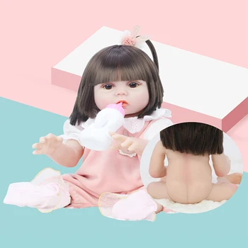 JINGXIN PRINSES 52cm Reborn Baby Doll miękka pełna silikonowa zabawka dziewczyna realistyczna, prawdziwa Bebe woda pitna Siusiu lalki prezent na Urodziny