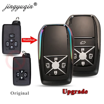Jinyuqin Upgrade Replacement Shell Smart Remote Key Case Fob 4/5 przycisków do Toyota Previa Alphard Prius ze we wtykowy pierścień ostrzem