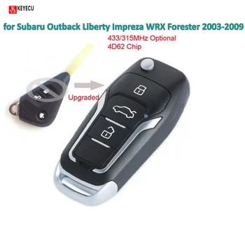 Keyecu DIY Upgraded Flip Remote Car Key Fob 315/433 Mhz 4D62 do Subaru Outback Liberty Impreza WRX Forester 2003-2009 roku produkcji