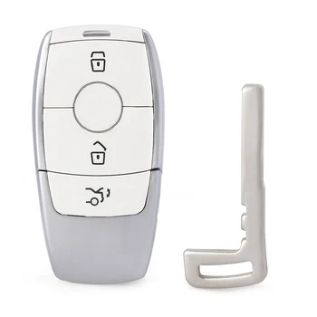 KEYECU White Smart Remote Key Shell 3 przyciski do Mercedes-Benz C200L E300L S320 GLC