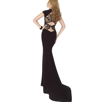 Kobiety eleganckie sukienki duże rozmiary 2XL bez rękawów, z tyłu haft seksowna czarna sukienka elegancki kwadratowy kołnierz osłona sukienek V1021