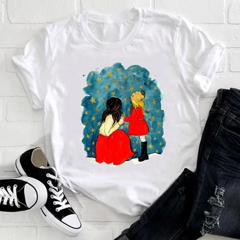 Kobiety kreskówka 90-tych styl kochanie kochanie dziewczyna, córka mama Mama Mama odzież druku t-shirt top koszulka Damska damska graficzny t-shirt
