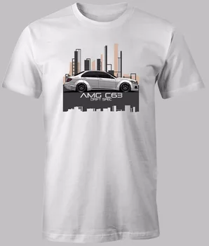 Koszulki męskie moda 2019 casual O-neck męskie topy koszulki koszulka W204 C63 car fans C Class CUSTOM PRINT casual T shirt