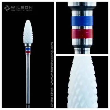 Kształt kuli - drobna biała ceramika - (6400601) - WILSON Ceramic Nail Drill Bit & Ceramic Zirconia Dental Burs