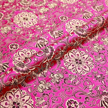 Kwiat satynowa odzież tkaniny brokatowe tkaniny żakardowe brokat materiał do szycia cheongsam i kimono