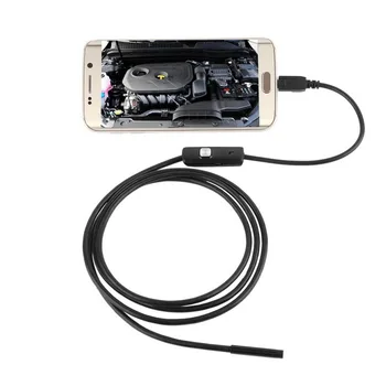 LESHP 6LED 7 mm obiektyw 1.5 m endoskop kamera wodoodporny kabel mini USB inspekcji boroskopu aparat dla Androida przez PC komórkowe