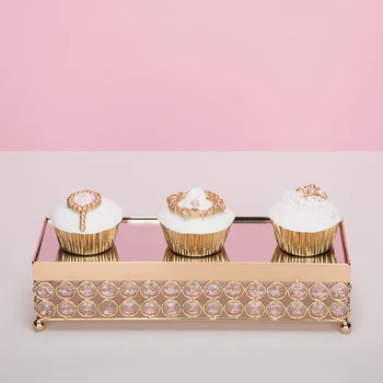 Luksusowy złoty tort weselny dekoracja tort stoiska wspornik ciastko, deser stół taca owocowy podajnik deser stół makijaż wyświetlacz Pan