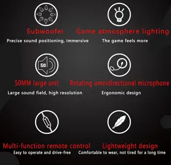 M18 profesjonalnego światła led do gier słuchawki do komputera PS4 regulowany bas stereo PC Gamer nad uchem przewodowy zestaw słuchawkowy z mikrofonem