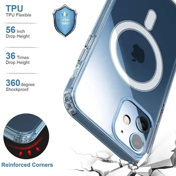 Magnetyczny pokrowiec dla telefonu iPhone 12 Pro Max Mini iPhon pokrowce bezprzewodowy 12iphone lphone 12promax 12pro 11 противоударная pełna ochrona