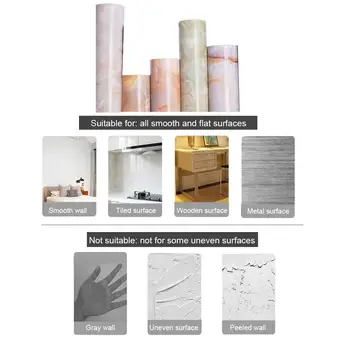 Marmurowe samoprzylepne tapety vinyl film Peel and Stick dekoracyjne formularz papier naklejki ścienne do łazienki, kuchni