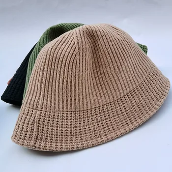 MAXSITI U jesień i zima czysty kolor dzianiny wełniane wiadro kapelusz moda damska Rybacki kapelusz designerskie kapelusz