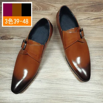 Mazefeng New Classic Leather Men Brogues Shoes Lace-Up Bullock Business Dress Men Oxfords Shoes Male Formal Shoes
