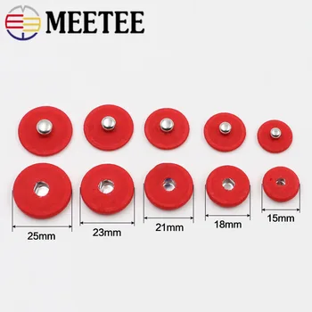 Meetee 20szt 15-25 cm okrągłe podkładki tkaniny pokryte dokręcaną guzikami niewidzialna press-przycisk DIY płaszcz zapięcia klamra akcesoria do szycia