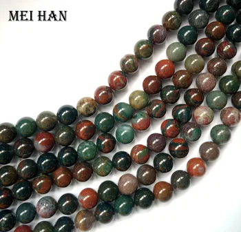 Meihan wholesale natural 8mm 10mm Heliotrope round loose beads stone for jewelry making design & gift