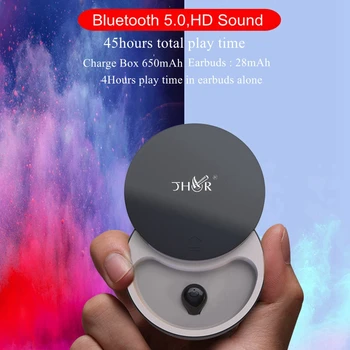 Mini Bluetooth 5.0 słuchawki niewidoczne pojedyncze słuchawki Bezprzewodowe słuchawki TWS Bass słuchawki stereo przycisk sterowania z mikrofonem