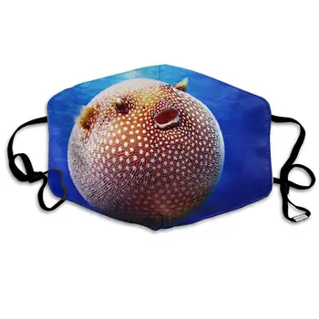 Ministoeb Unisex Unique Mouth Mask - Cute Puffer Underwater Polyester Art Anti-dust Mouth-Muffle - Fashion Washed Reusable Face