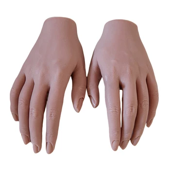 Miękki silikonowy Nail Art Practice Tool fałszywe ręce do nauki manicure szkolenia