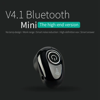 Moda przenośny S650 Bluetooth 4.1 sportowe słuchawki, zestaw głośnomówiący 50 mah dla iOS / Android czarny / biały