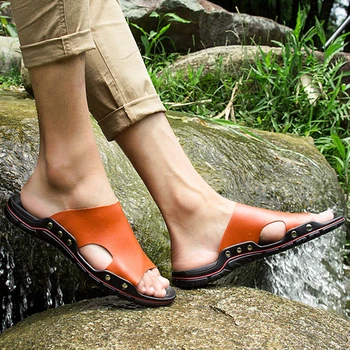 Modne męskie wakacje dorywczo sandały buty rozmiar plus płaskie klapki sandały buty główna łazienka plażowe japonki buty