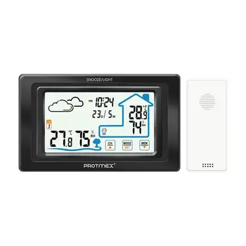 Monitor wilgotności temperatury dotyka ekranu stacji meteorologicznej PT19A kryty bezprzewodowy z czujnikiem podłogowym