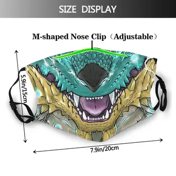 Monster Hunter Winter Face Mask Zinogre ( Świat) Face Mascarillas Lavables With Filters
