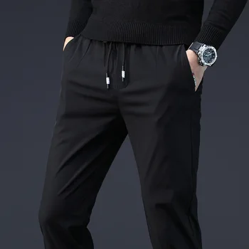MRMT 2021 marka jesień i zima nowe spodnie męskie casual spodnie slim stretch nogi spodnie dla mężczyzn plus aksamit miękkie spodnie
