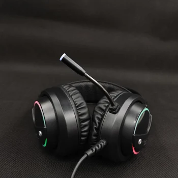 Muzyczny plac zestaw słuchawkowy dźwięk przestrzenny z przedwzmacniaczami słuchawkami USB 7.1 i 3.5 mm wi-fi RGB tylne światło gier słuchawki wysokiej jakości dźwięku