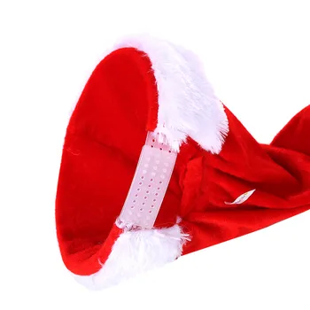 Muzyka boże Narodzenie kapelusz śpiew dorosłych i dzieci boże narodzenie czapki gruby ultra miękki plusz Mikołaj święta skoczek lato plisowana kapelusze
