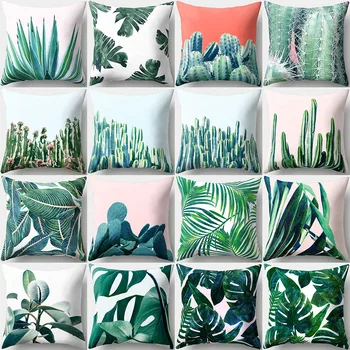Mylb ramkowym lub 45 x 45 cm Opuncja kaktus zielone liście drukowanie poszewka strona Główna moda fajne miękka bawełna poszewka