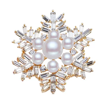 N591 luksusowy stanik, śnieżne perła broszka nowy sweter szpilka prezenty świąteczne