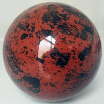 Naturalny kamień czerwony obsidian kryształowa kula ozdoba domu astrolog kulki energii chakra feng shui uzdrawiający balon