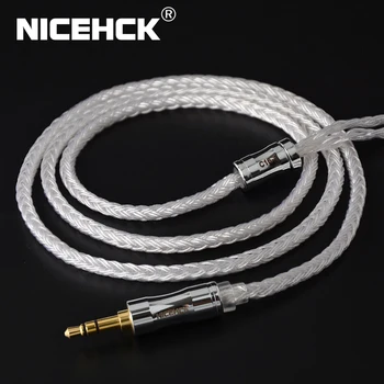 NiceHCK C16-1 16 rdzeni posrebrzane kabel 3.5/2.5/4.4 mm Plug MMCX/2Pin/QDC/NX7 PinFor KZCCA ZSX C12 TFZ V90 BL-03 NX7 Pro/DB3