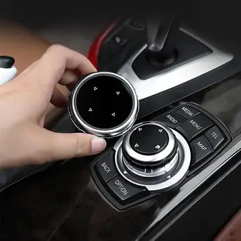 Nowa czarno srebrna zmodyfikowana konsola środkowa multimedialna przycisk sterowania uchwyt listwy wykończenie pokrywy z tworzywa sztucznego ABS do BMW F10 F20 F30