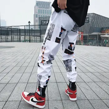 Nowa moda studentów ołówek spodnie hip-hop ulica odzież chłopcy Harajuku harem spodnie Japonia BF styl męskie fajne spodnie