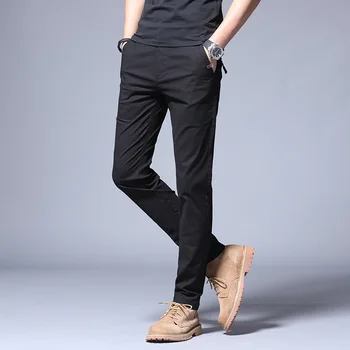 Nowe casual spodnie męskie klasyczne elastyczne Slim Fit męskie spodnie służbowe biurowe społeczne bezpośrednie formalne spodnie Męskie rozmiar plus 28-38