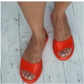 Nowe damskie sandały japonki nowa letnia moda Rzym Slip-On oddychająca Antypoślizgowe buty kobieta 2019 slajdy stałe codzienne damskie