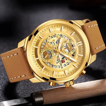 Nowe mody luksusowej marki NAVIFORCE mężczyźni wojsko wojskowy zegarek Męski zegarek kwarcowy mężczyzna zegarki sportowe, zegarki Relogios Masculino