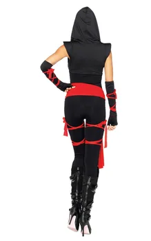 Nowe stroje na Halloween dla kobiet dorosłych ninja średniowieczny cosplay spartański wojownik, zabójca Party Performance odzież z kapturem