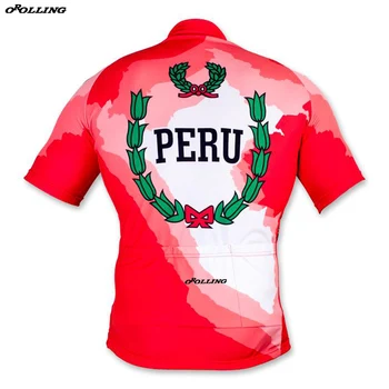 Nowy 2018 PERU Cycling Team Jersey Customized Mountain Road Race Top Classic OROLLING