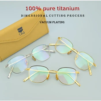 Nowy czysty tytan oprawa dla punktów mężczyźni krótkowzroczność komputerowe okulary kobiety 2019 marka retro przepis punkty oculos de grau frajerem
