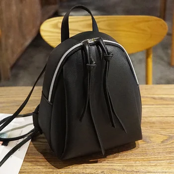 Nowy damski plecak skóra ekologiczna torba podróżna Torba dziewczyna wielofunkcyjny mały szkolny plecak dla kobiet, czarny