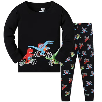 Nowy kreskówka chłopców piżamy design samochodów druku chłopcy bawełniane piżamy zestaw dla dzieci ubrania dziecięce piżamy chłopcy z długim rękawem piżamy