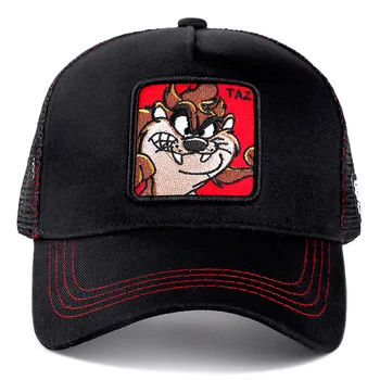 Nowy letni netto wpr anime kreskówki Snapback Animal TAZ wyszywane rysunek czapka z daszkiem dla kobiet, mężczyzn kierowca ciężarówki kapelusz