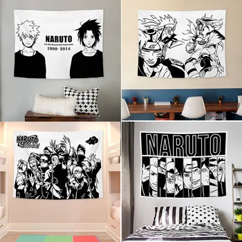 Nowy Naruto anime rysunek drukowanie 3D na ścianie gobelin sypialnia Kawaii estetyczny na zamówienie ogromny gobelin ścienny luksusowy, zimowy ładny