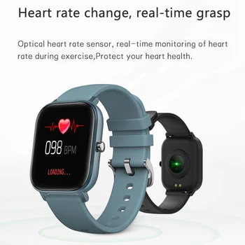 Nowy pełny ekran dotykowy inteligentny zegarek mężczyźni kobiety rytmu serca, ciśnienia tętniczego krwi wielofunkcyjny fitness-tracker Smartwatch for iOS Android