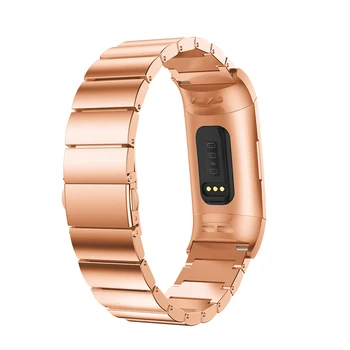 Nowy zamiennik Bransoleta ze stali nierdzewnej inteligentny pasek do zegarka pasek do Fitbit Charge 3 Quick Release Smart Watch Support akcesoria