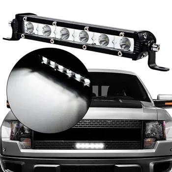 Offroad Single Row LED WORK LIGHT BAR 4 7 INCH SUV 4X4 ATV Tractor Ultra Thin Driving Auxiliary Spot Lamp przeciwmgielnych 12V 24V