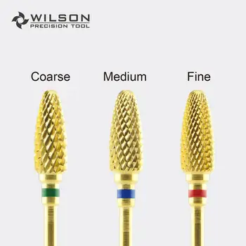 Ogniste bity - złoto/srebro - węglik Wilsona wiertła do paznokci elektryczne manicure wiertarki i akcesoria