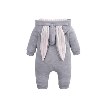 OKLADY Baby Clothes Boy Fleece Pajacyki Infant Crawl Suit Rabbit Crawl Playsuit bawełna sprzedaż małych dziewczynek zimowe kombinezony