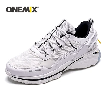 ONEMIX nowe buty do biegania męskie drogowe trampki netto sportowe buty do biegania na siłownię mieszkania Split skóra męskie mokasyny szybka darmowa wysyłka